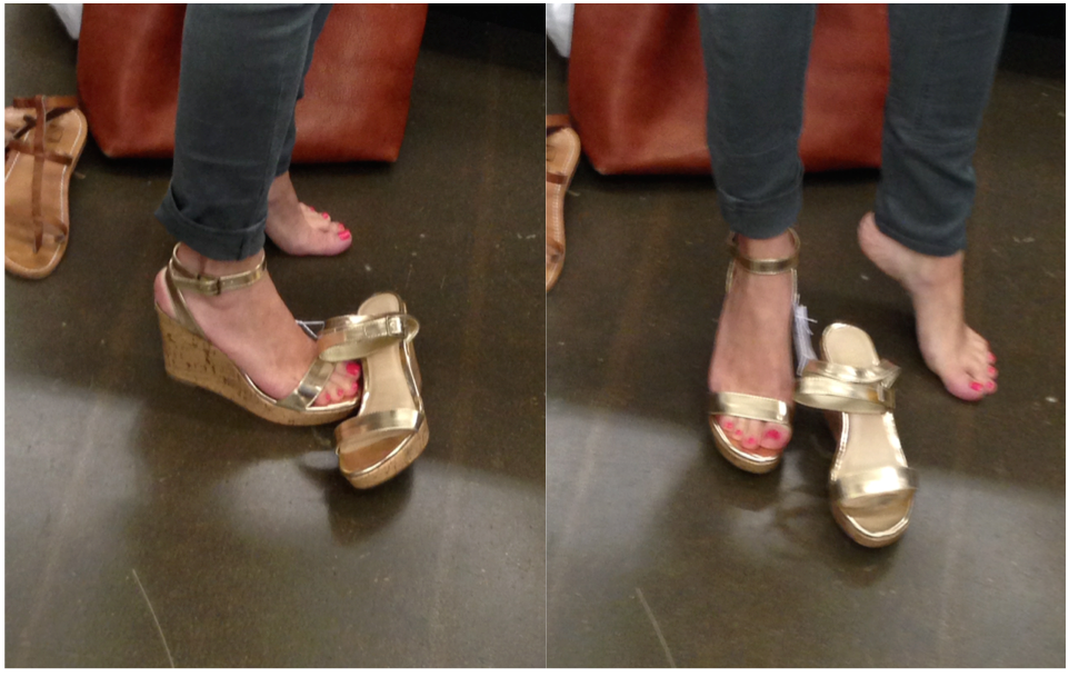 Gold Wedges, Old Navy, Savings