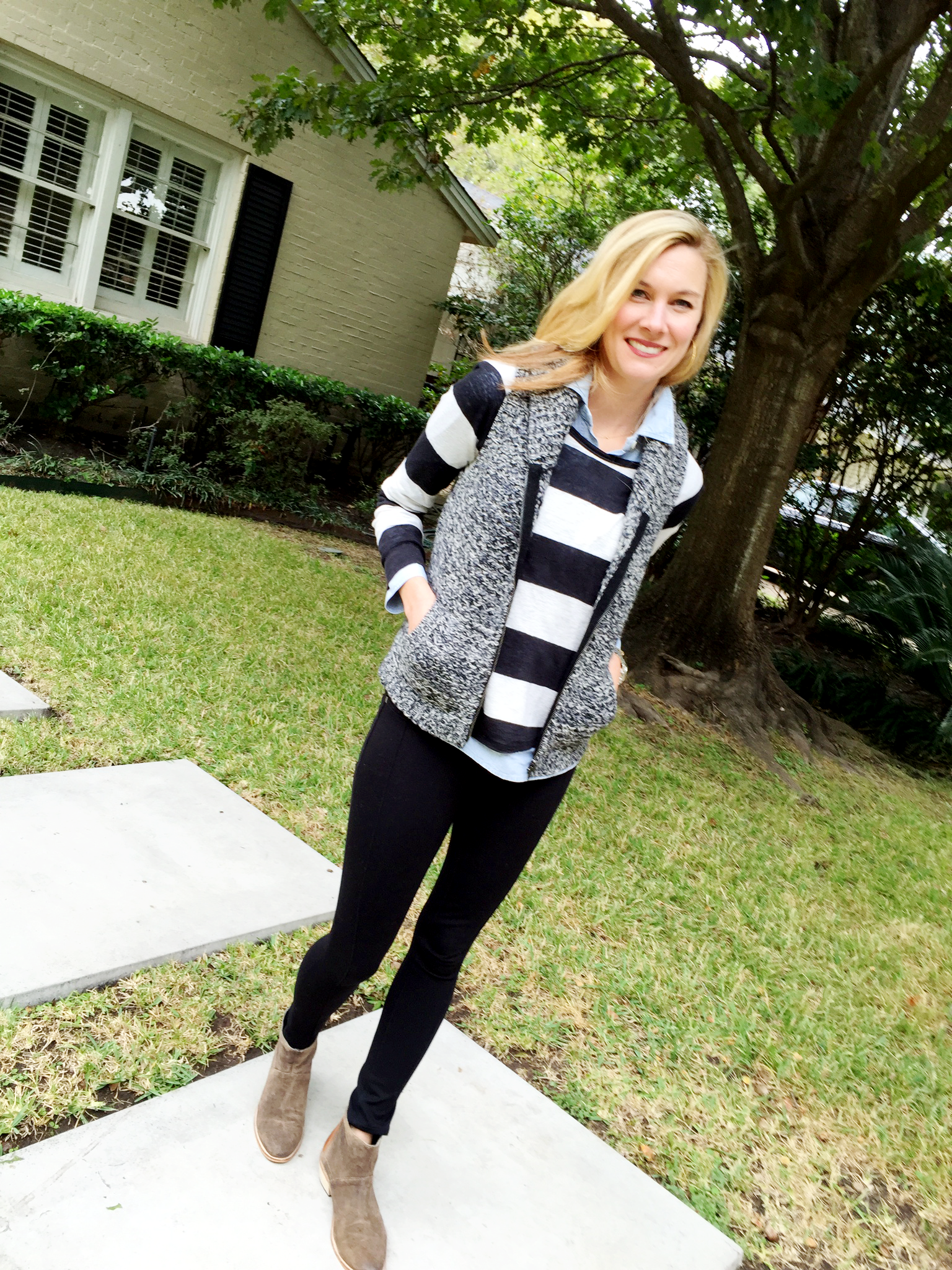 Eileen Fisher, Vest, Layering, Holiday, Winter, Nordstrom, Ugg Boots, Casual Outfit