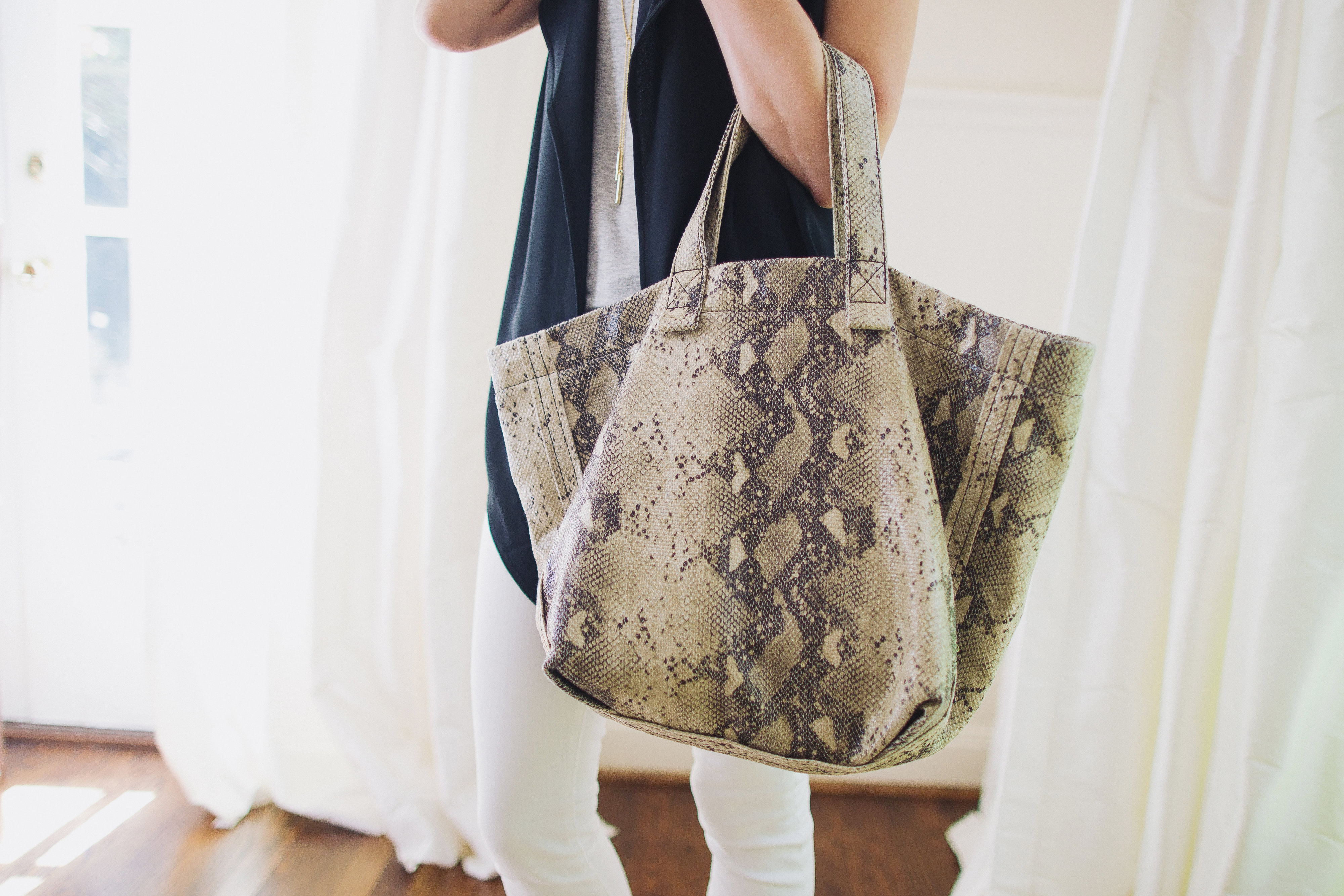 Street Level Python Print Tote// Nordstrom Anniversary Sale