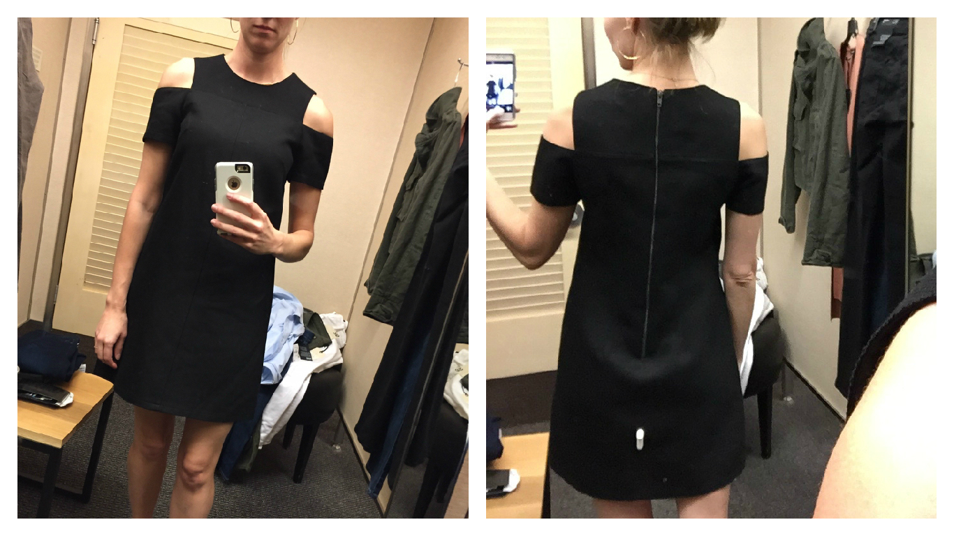 Topshop Cold Shoulder Shift Dress/ Nordstrom Anniversary Sale