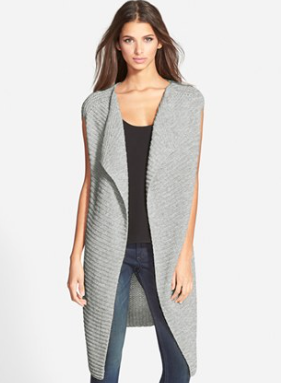 Nordstrom Ribbed Open Front Vest/ Nordstrom Anniversary Sale