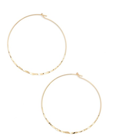 Nordstrom 'The Finishing Touch' Hammered Hoop Earrings/ Nordstrom Anniversary Sale