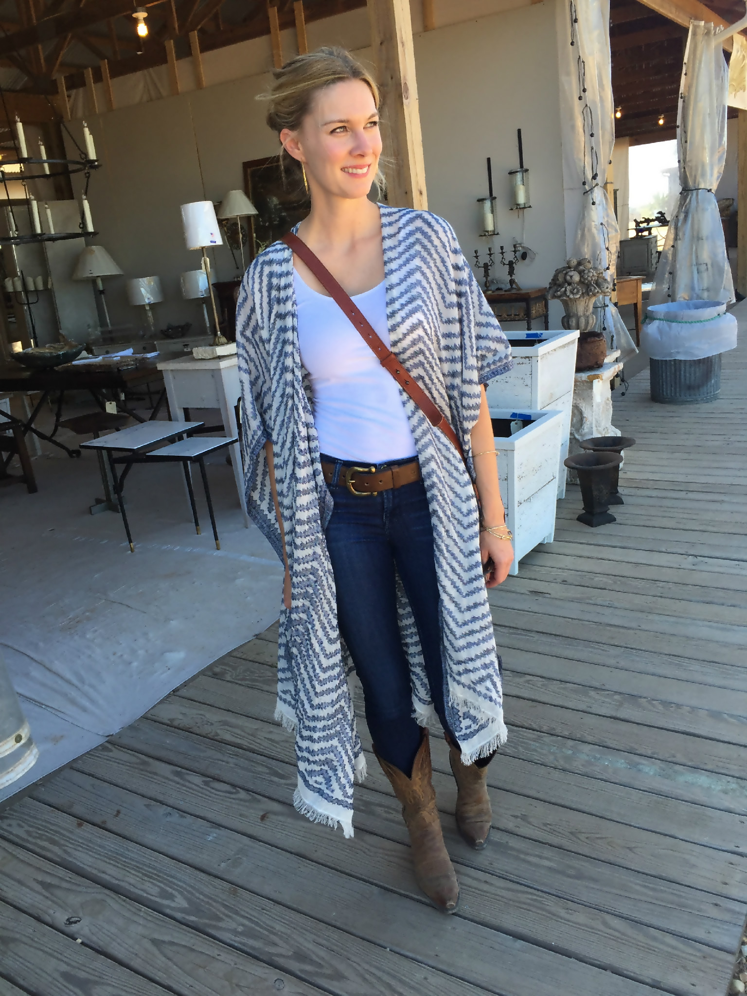 Anthropologie Sandy Ridge Kimono Scarf