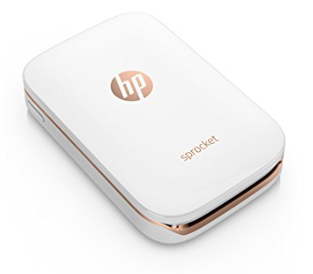 HP Sprocket Portable Photo Printer, print social media photos on 2x3 sticky-backed paper - white (X7N07A)