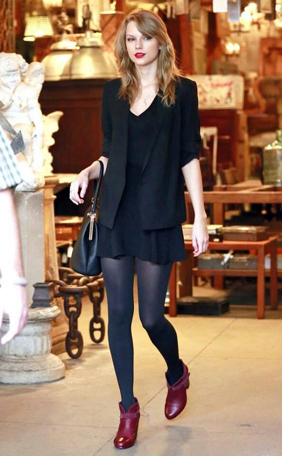 Black Sheer Tights with booties