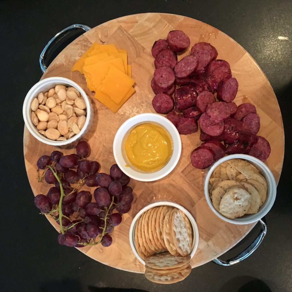 sausage cheese fruit platter